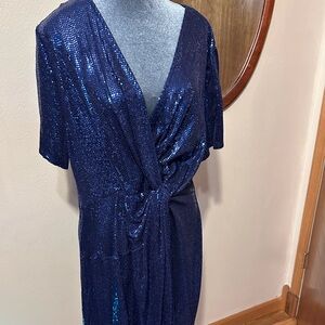 Sparkle in this navy dress